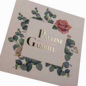 FAIRE-PART AVEC VERNIS SELECTIF